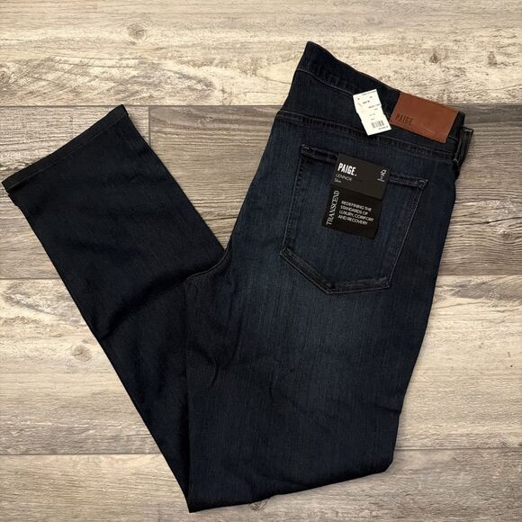 PAIGE Other - PAIGE Lennox Mens 36 Blue Dark Wash Denim Straight Leg Jeans Cotton Blend